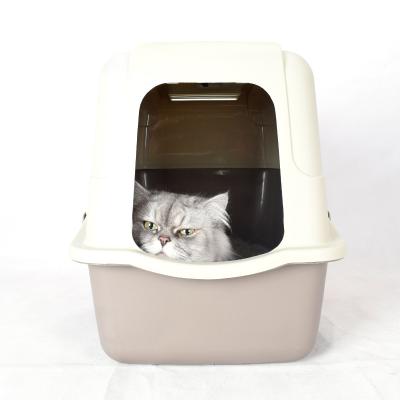 China Viable Cheap Price Totally Encased Cat Toilet Cat Litter Box Air Freshener for sale