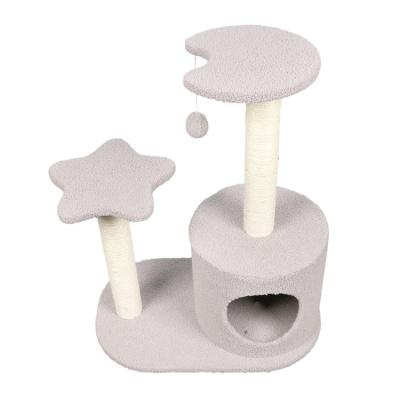 China Sustainable Design Latest Style Cat Climbing Toy Tree With Multilevel Cute House for sale