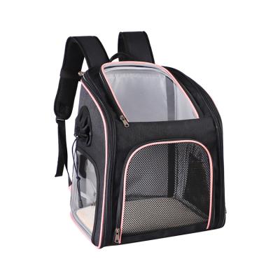 China Breathable Pet Travel Bag Transparent Foldable Pet Carrier Breathable Backpack for sale