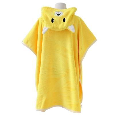 China QUICK DRY Animal Pattern Fleece Unicorn Designs New Arrival Hooded Bath Towels For Kids for sale