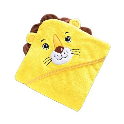 China Sustainable Manufacturers Direct Sale 100% Organic Cotton Absorbent Cotton Baby Bath Towel With Hood for sale