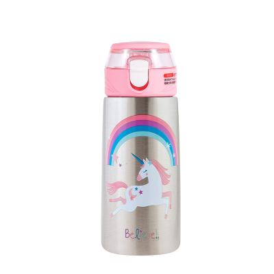 China Sustainable Wholesale Customized Transport Vacuum Double Wall Insulated Stainless Steel Kids Bottle for sale