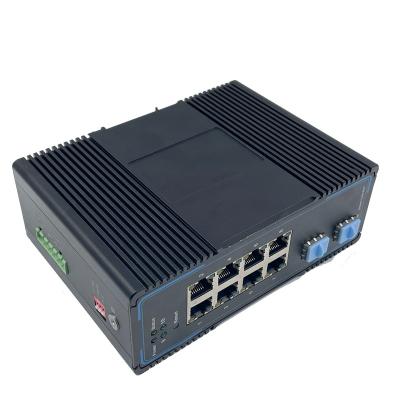 China LACP Unmanaged industrial switches  8 * 10/100/1000Base-T Ethernet Ports  2 * 10GBASE-X for sale