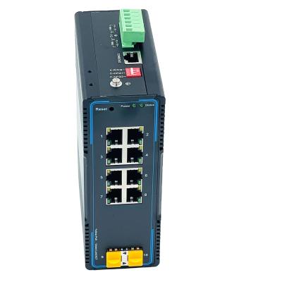 China LACP Managed industrial switches Layer 2+   Downlink 8 * 10/100/1000Base-T Ethernet Ports Uplink 2 * 10GBase-X SFP+ for sale