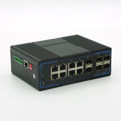 China LACP Managed industrial switches Layer 2+ 8 * 10/100/1000Base-T Ethernet Ports, Support POE 2 * 1000Base-X SFP  4 * 10GBase-X SFP+ for sale