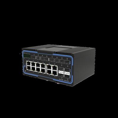 China LACP Managed industrial switches Layer 2   12 * 10/100/1000Base-T Ethernet Ports  12* 1000BASE-X SFP for sale