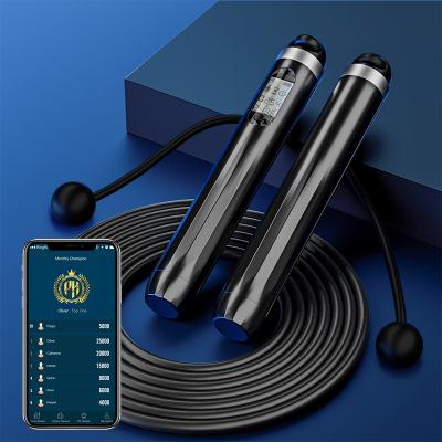 China JCSkip Led Lights Bluetooth Digital Counting Adjustable Calorie Timer Weight Setting Smart Miles Mode Jump Rope for sale