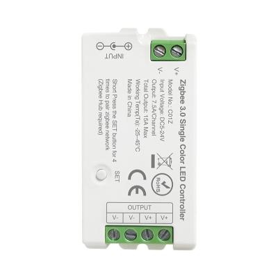 China All DC12-24V LED Strip CE Rohs FCC Led Strip Dimmer Zigbee Tuya Led Strip Light Mini Controller for sale