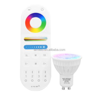 China High quality hotel GU10 full color change wireless LED spot light, wifi 4w led lamp GU10 LED bulb spotlight for sale