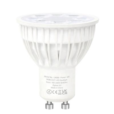 China Laimi 4W Zigbee 3.0 RGBCCT LED Floodlight Dimmable Group GU10 Home LED Bulb Remote Control Hotel Light Bulb for sale