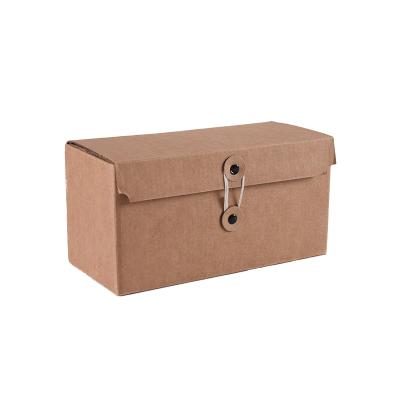 China Disposable OEM Brown Kraft Paper Disposable High Quality Packaging Gift Boxes With String And Tie for sale