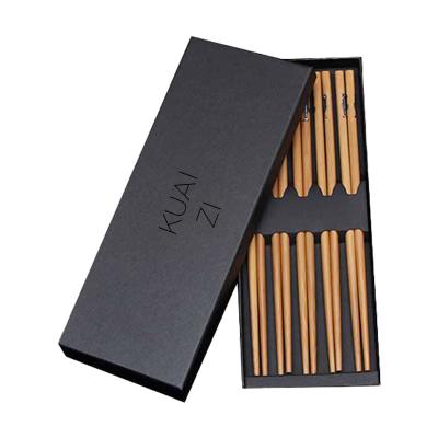 China Retailer High Quality Food Disposable Cardboard Chopsticks Box Packaging With Divider Inner Store for sale