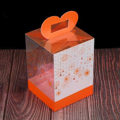 China Best Selling Lovely Disposable PVC Display Gift Box With Handle Plush Toy Box Packaging for sale