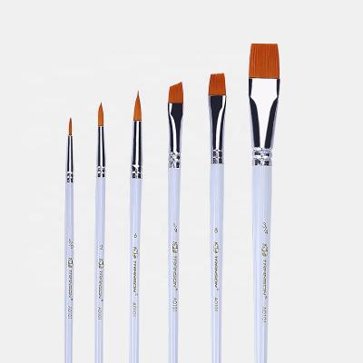 China 6pcs China Watercolor Artist Acrylic Paint Brush Set Nylon Brush for sale