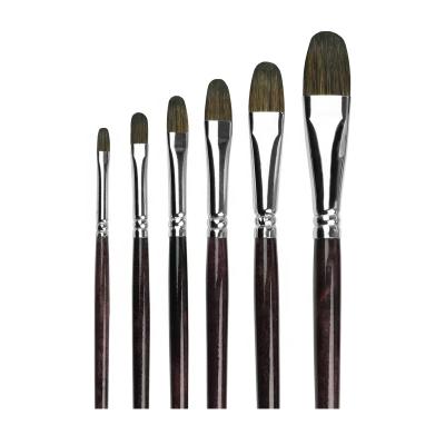 China Wholesale Professional Weasel Brushes Artist Oil Painting Set Brush for sale