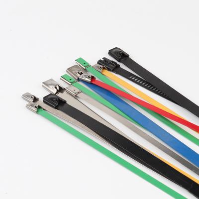 China Low friction to ensure reduce stresses. PVC Plastic Coated Black Stainless Steel Wire Binding Tie Wrap Ties Cable Zip Ties for sale