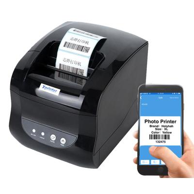 China Receipt Barcode Label Thermal Printer 365B X 20-80mm High Speed ​​Adhesive Black And White Adhesive Printer For Windows Mobile for sale