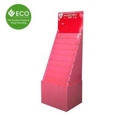 China Wholesale Customized ECO Corrugated Greeting Card Holder Cardboard Postcard Display for sale