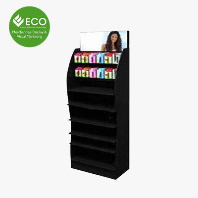 China POS Hot Sale Customized Paper Display Cabinet For Cosmetics Makeup Display Stand for sale