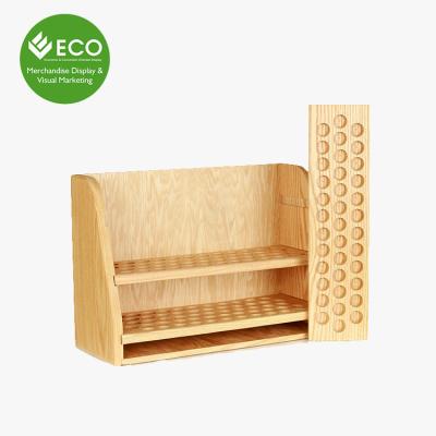 China Promotion makeup shop wood worktop display stand riser for cosmetics sales store counter display for sale