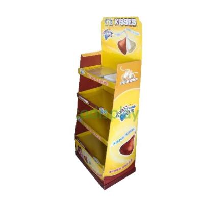 China Cardboard Die Cut Corrugated Display Stand, Food Pallet Display, Pop Cardboard Display For Nut for sale