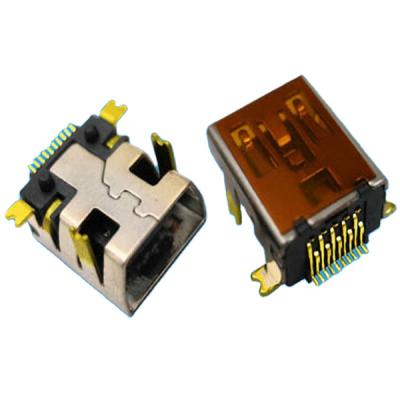 China Mini 10pin pcb female usb smt ab type connector for sale