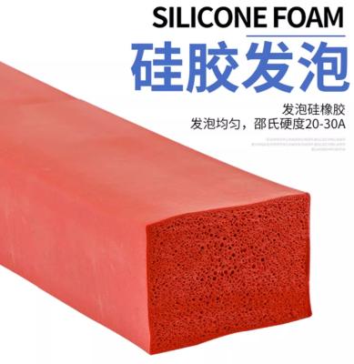 China Silicone Sponge Stripe, Silicone Sponge Profile Extruded by Close Cell Silicone Sponge Material for sale