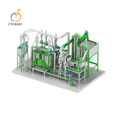 China Grain Processing Line China Town 30tpd Maize Flour Mill Automatic Process Machine With Prices for sale