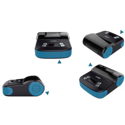 China 80mm Portable Mobile Receipt Printer Black And White Thermal Blue-tooth Blue-tooth Printer for sale