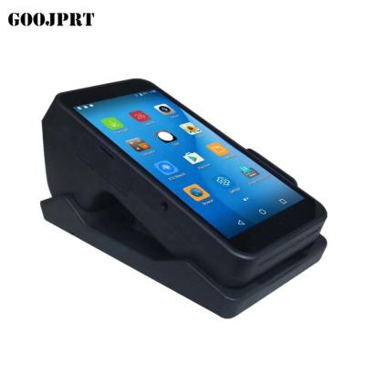 China Black And White Black And White Handheld POS With 5.5 Inch Blue-tooth Touch 3G Wifi Android PDA Printer With 58mm Printer for sale