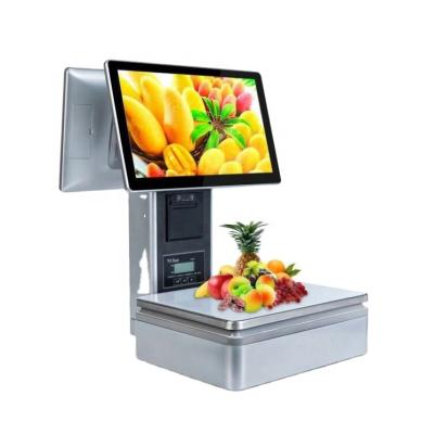 China Low MOQ Manufacturer Windows POS System With Printer All-In-One Pos Cash Register Scale 64G SSD 64G SSD for sale