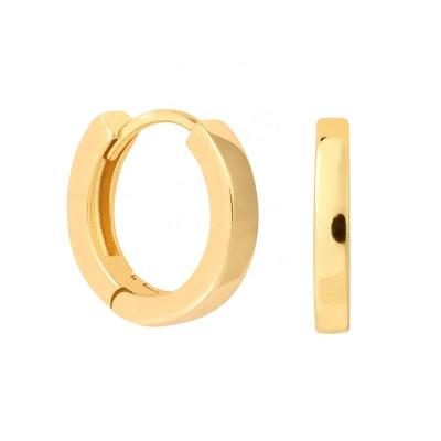 China PINDU FASHIONABLE Tasty Minimalist Brass Gold Huggie Circle Metal Base Earring Small for sale