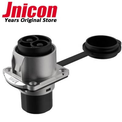 China Power Jnicon Waterproof 120A 2 Pin Power IP67 Panel Mount Connector For Battery Pack for sale