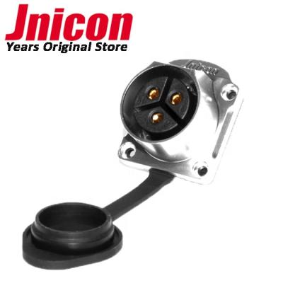 China Jnicon MJ24 30A 500V Waterproof Power Cable Connector 3 Pin Panel Mount Power Connector for sale