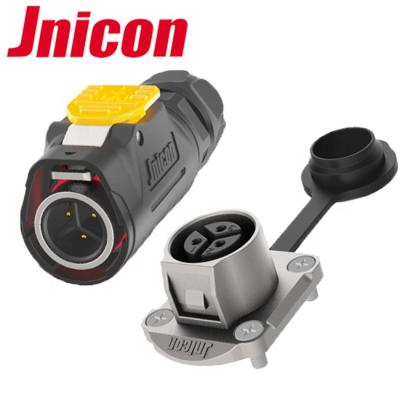 China Power Jnicon MJ16 Metal Type 3pin Cable Socket Panel Mount Round Waterproof Connectors for sale