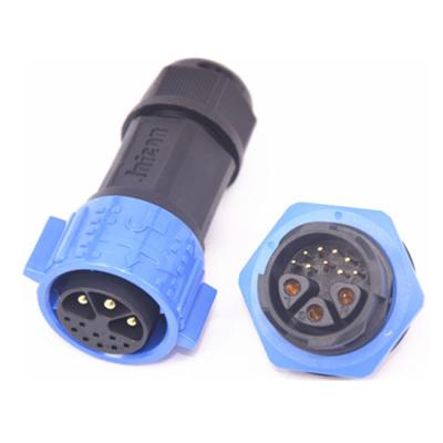 China 9pin Power Blue Signal 3Pin Push Lock 3Pin Push Power M25 Waterproof Color 12pin Connector for sale