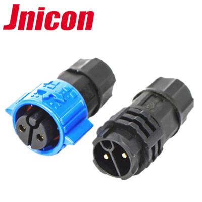 China IP67 M19 Industrial DC Power Bulkhead 2pin Led Male And Female Connector For Cable for sale