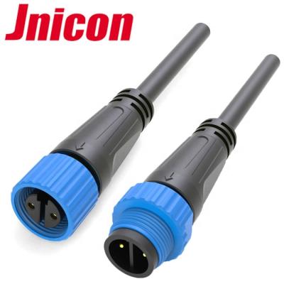 China Waterproof Jnicon M15 2 Pin Male Female Power Led Lighting Connector for sale