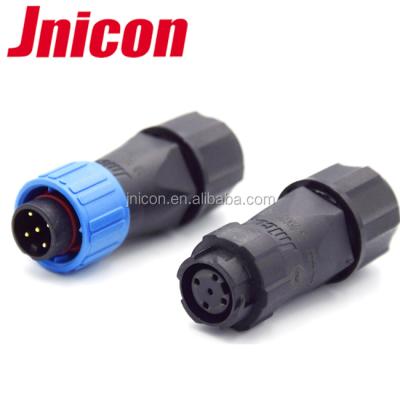 China Industrial Jnicon M16 Socket 5 Contacts Push Lock Connector Waterproof Connectors for sale