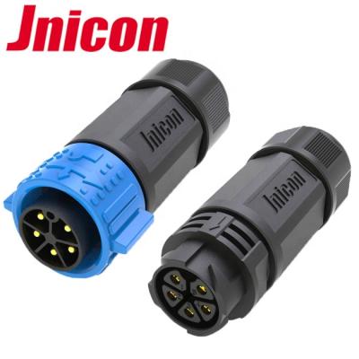 China M25 Jnicon 20A 300V 5 Pin Waterproof Power Connector With Push Lock for sale