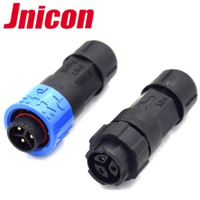 China Power Jnicon M16 Push Lock 10A Male To Female Connector Waterproof IP67 Socket for sale