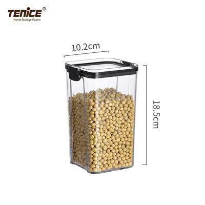 China Freshness Keeping Tenice Pantry Organization Food Storage Box Kitchen Box Clear Plastic Organizer Set With Lid 1300ml for sale