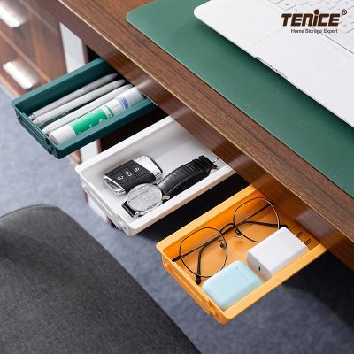 China Tenice Viable Colorful Adjustable Plastic Drawer Tool Storage Box Desktop Makeup Organizer for sale