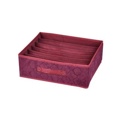 China W32xD26.5xH12cm Durable Custom Outdoor Quilting Suede Fabric Nonwoven Fabric Storage Box for sale