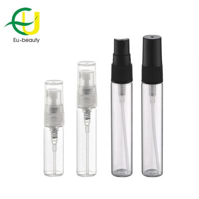 China Hot Sale Cosmetics 5ml 15ml Black Plastic Fine Mist Sprayer Clear Bottle Spray 25ml Perfume Test Bottles Perfum Bottl / Glass for sale