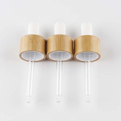 China Non Spill 24/410 Bamboo Dropper For Oil Bottle Packaging Pink for sale