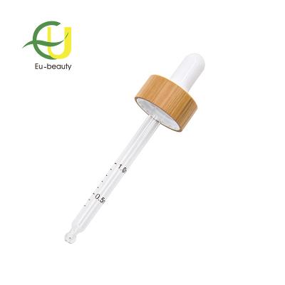 China Non Spill 20/400 Bamboo Dropper Glass Pipette For Dropper Bottle for sale