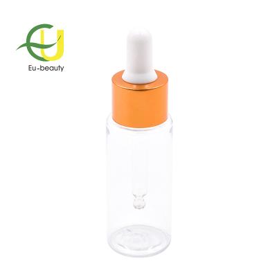 China 30ml Cosmetic Oil Serum Dropper Bottle Pet Cosmetic Clear Cylinder for sale