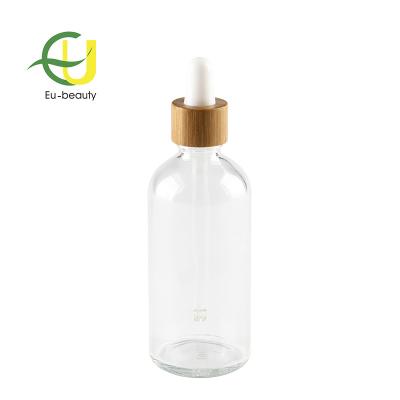 China Personal Care 100ml Clear Essential Oil Bottle Dropper Bottles Glass Bottle for sale