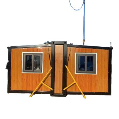 China Modern 20ft Luxury Hot Selling Flat Pack Container House Prefabricated Foldable Container House Double Flat Pack House Prefabricated Co for sale